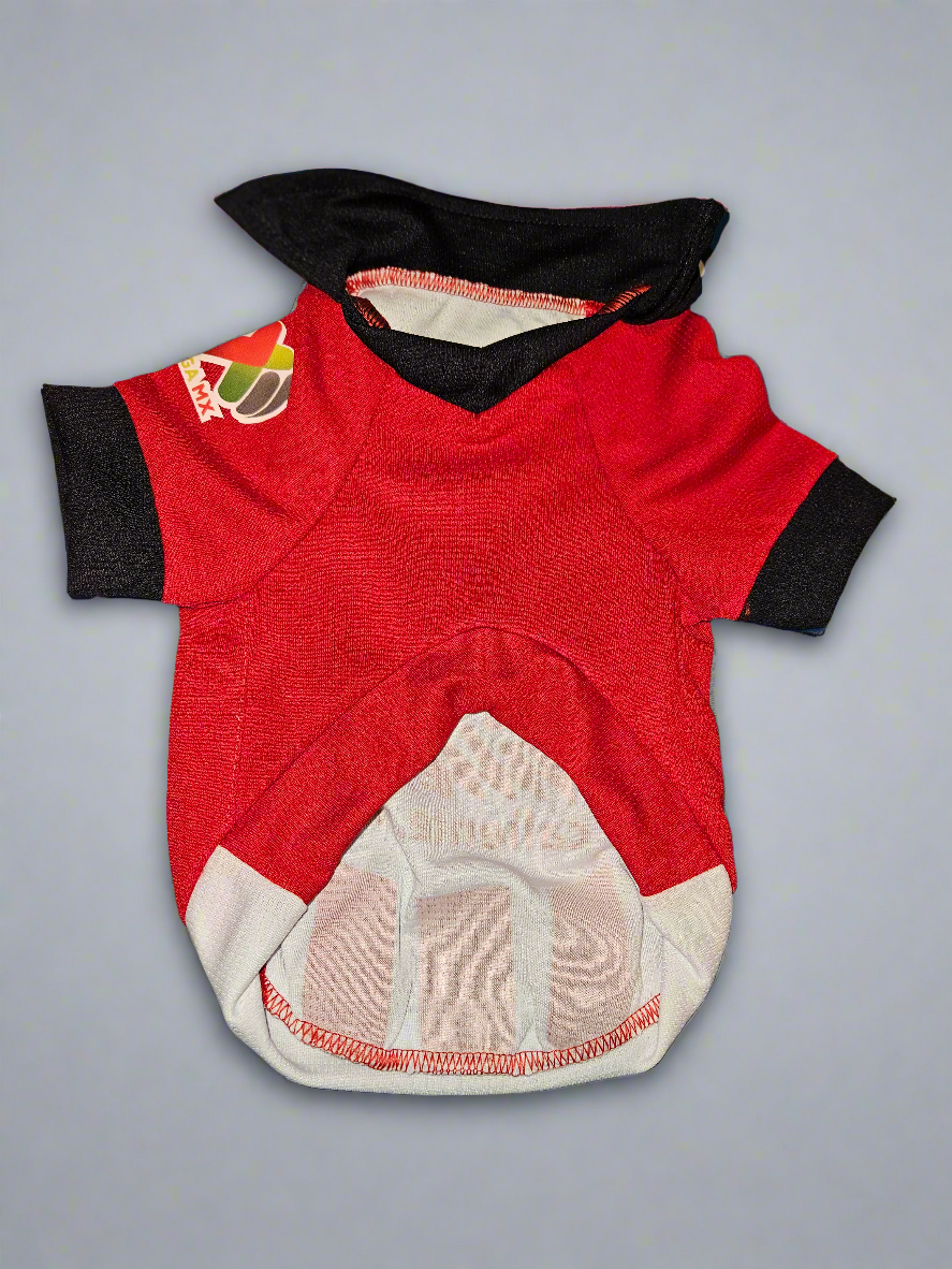 Soccer pet shirt chivas small breeds Camisa de chivas futbol para mascota roja y blanca razas pequenas