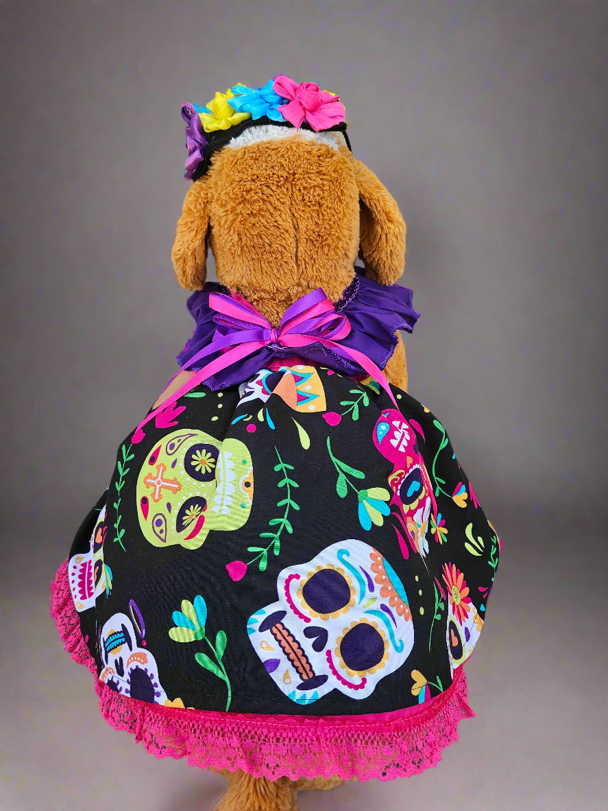Dia de Muertos pet dress