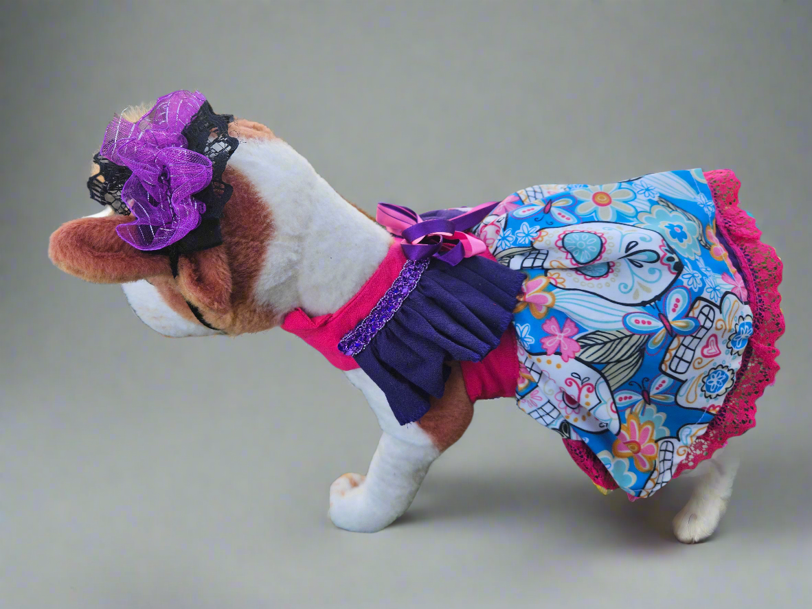 Vestido dia de muertos pet dress // Vestido para mascota