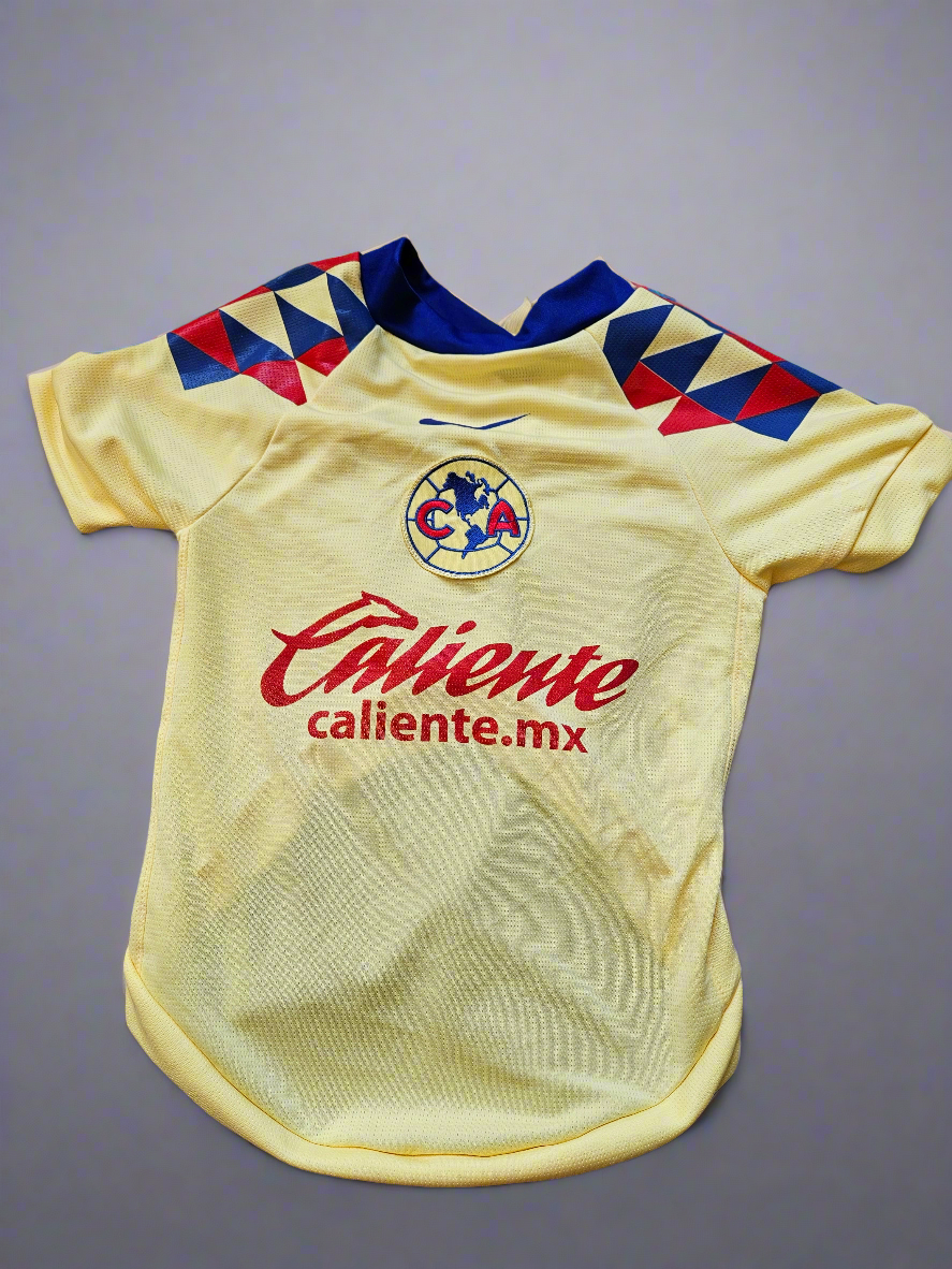 Pet soccer shirt Yellow Large breed// Camisa de futbol para mascota grande amarilla