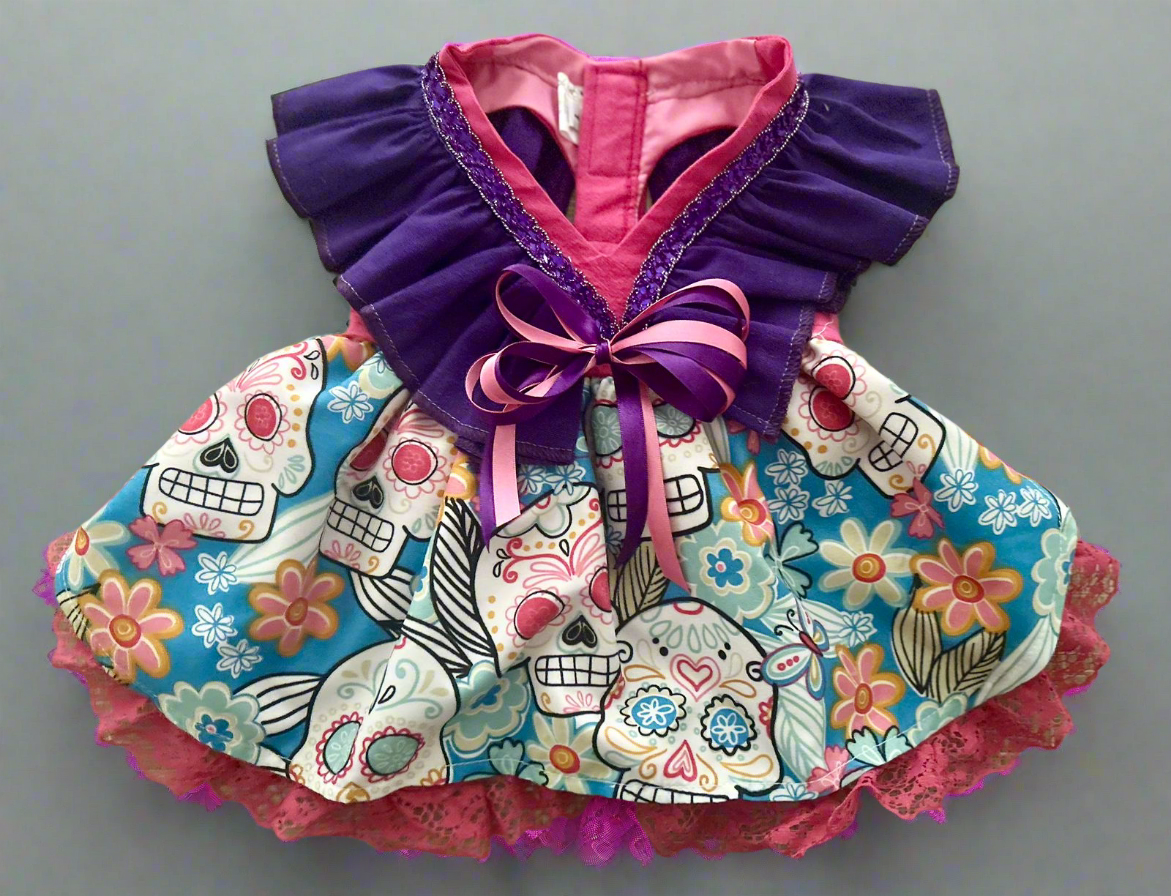 Vestido dia de muertos pet dress // Vestido para mascota