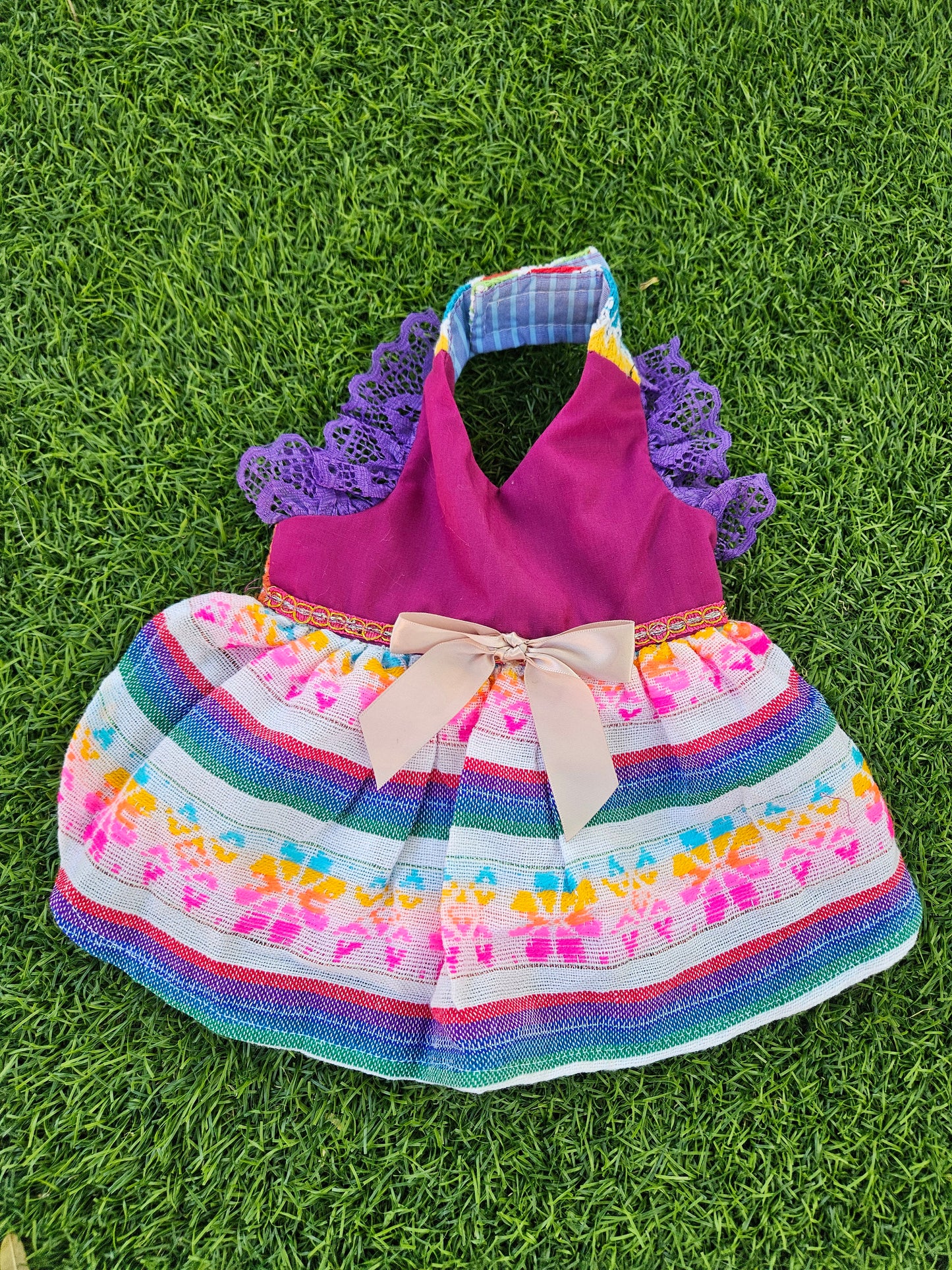 Vestido Rosa Artesanal